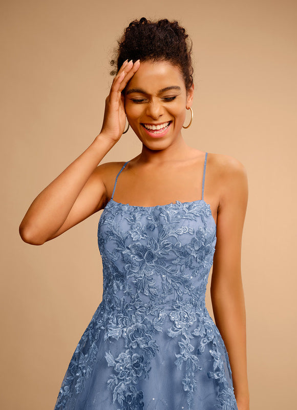 Robe De Princesse Satinée Céleste - gallery 2