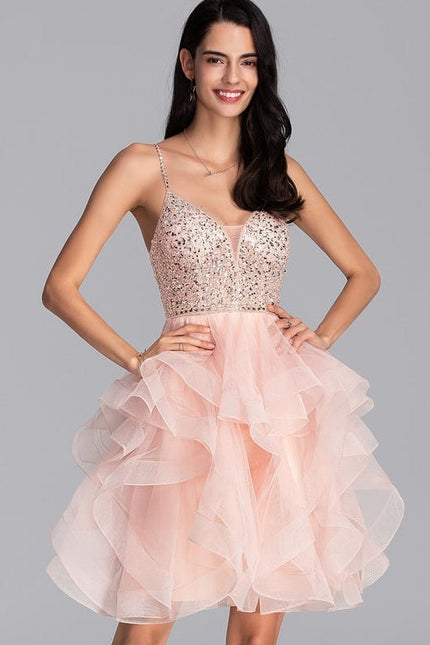 Robe De Princesse Tulle Volants Rose - gallery 1