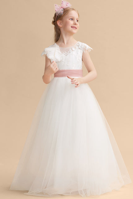 Robe De Princesse Princesse Dentelle Blanche - gallery 1