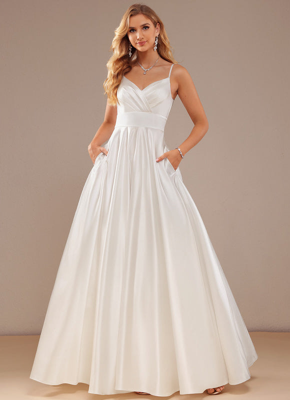 Robe De Princesse Satinée Simple - gallery 1