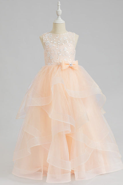 Robe De Princesse Tulle Pêche Douce - gallery 1