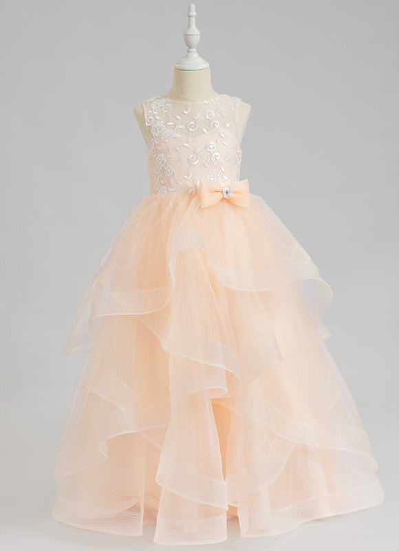 Robe De Princesse Tulle Pêche Douce - gallery 1