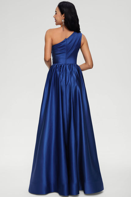 Robe De Princesse Satin Asymétrique - gallery 1