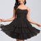 Robe De Princesse Tulle Noire Volants