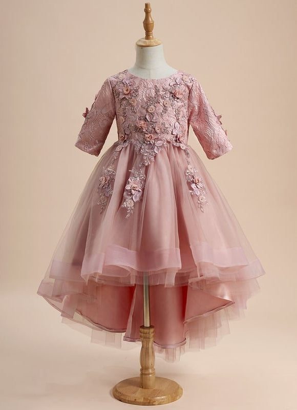 Robe De Princesse Fleurie Rose - gallery 2