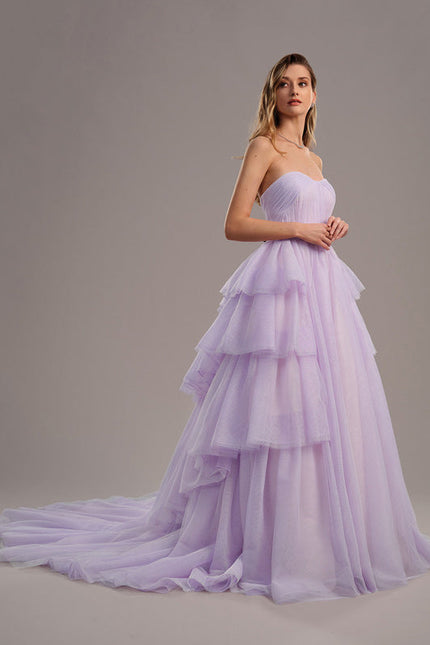 Robe De Princesse Violette Aérienne - gallery 2
