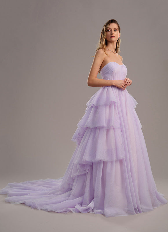 Robe De Princesse Violette Aérienne - gallery 2