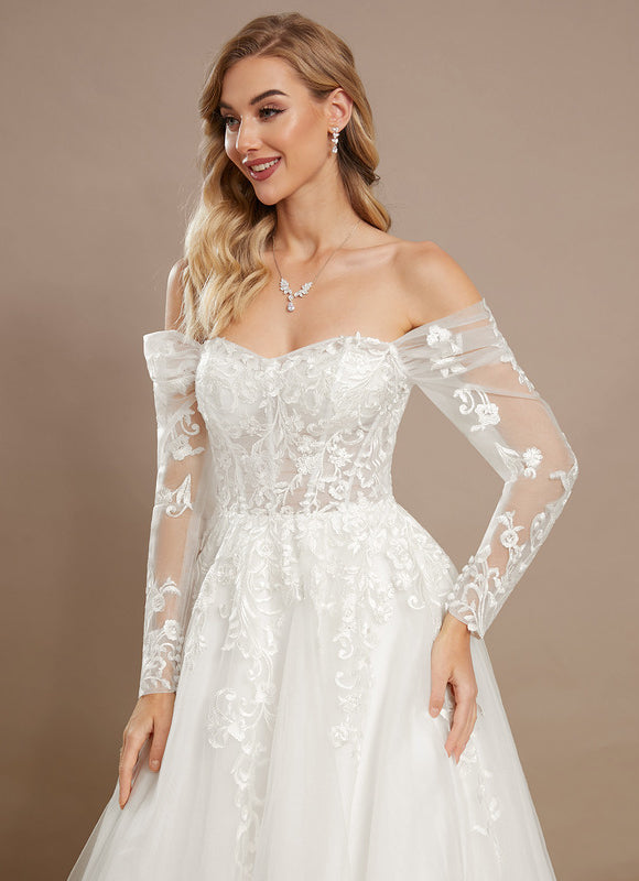 Robe De Princesse En Tulle Ornée - gallery 3
