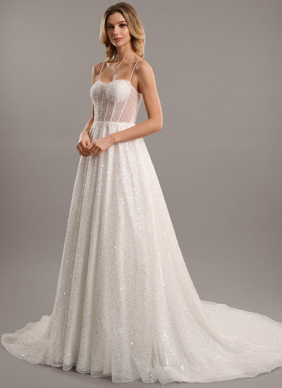 Robe De Mariee Princesse Bustier Strass - gallery 4