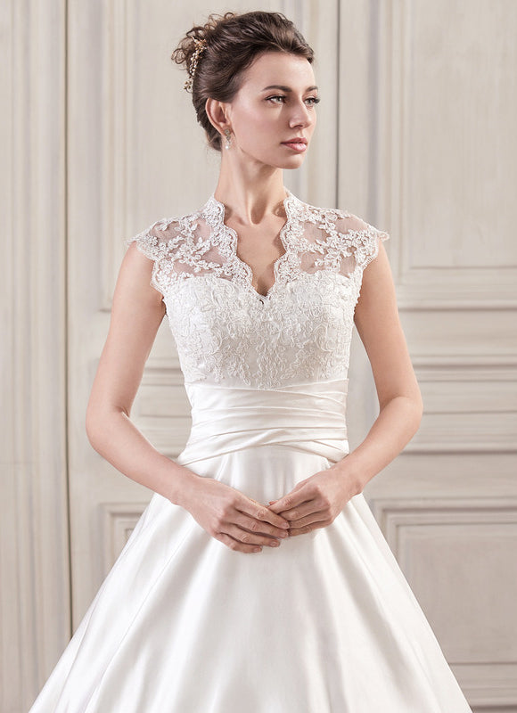 Robe De Princesse Élégante Satinée - gallery 4
