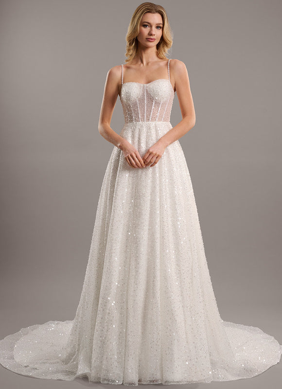Robe De Mariee Princesse Bustier Strass
