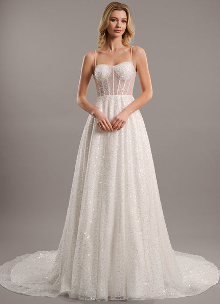 Robe De Mariee Princesse Bustier Strass
