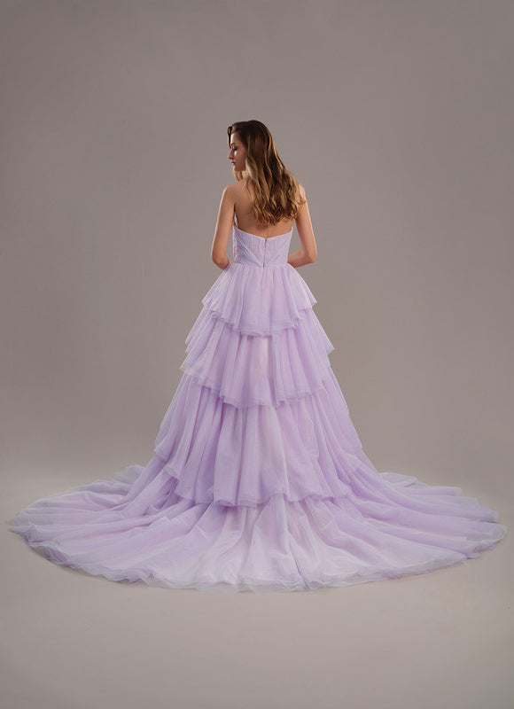 Robe De Princesse Violette Aérienne - gallery 3