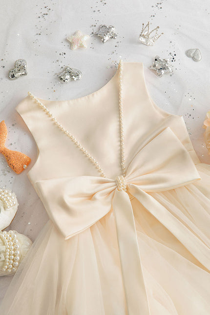 Robe De Princesse Cérémonie Enfant Satinée - gallery 2