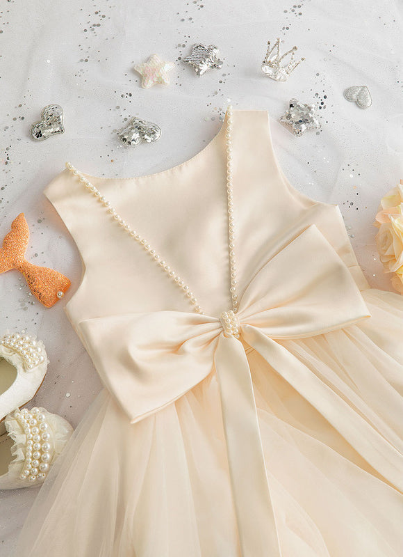 Robe De Princesse Cérémonie Enfant Satinée - gallery 2
