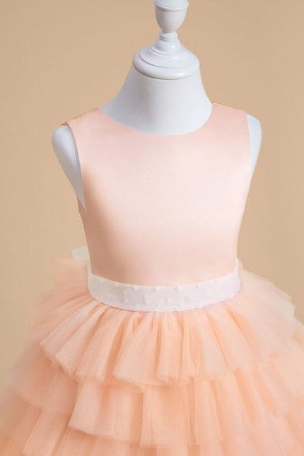 Robe De Princesse Tulle Pêche Volants - gallery 3