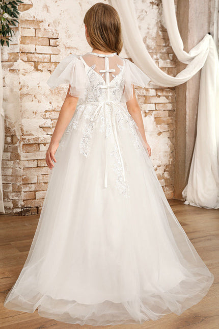 Robe De Princesse Tulle Ivoire Fleuri - gallery 3