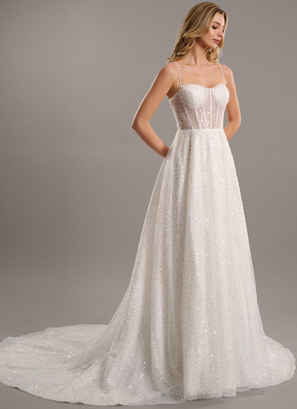 Robe De Mariee Princesse Bustier Strass - gallery 2