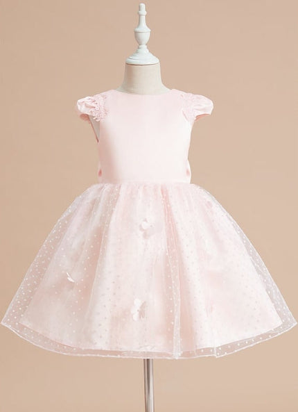 Robe De Princesse Tulle Pêche Volants