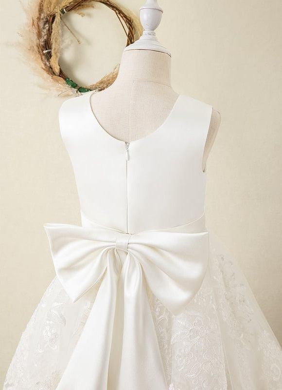 Robe De Princesse Satin Blanche - gallery 3