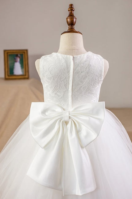 Robe De Princesse Enfant Nuptiale Satinée - gallery 3