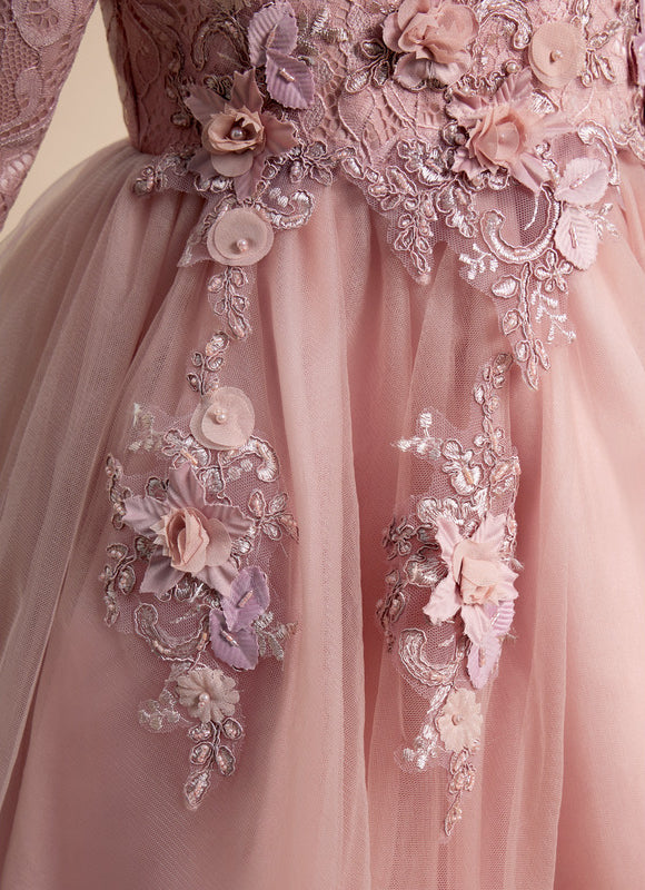 Robe De Princesse Fleurie Rose - gallery 6