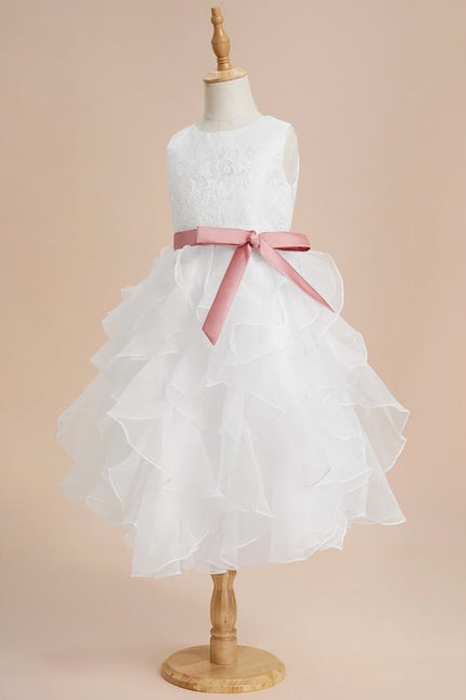 Robe De Princesse Blanche Volants - gallery 3