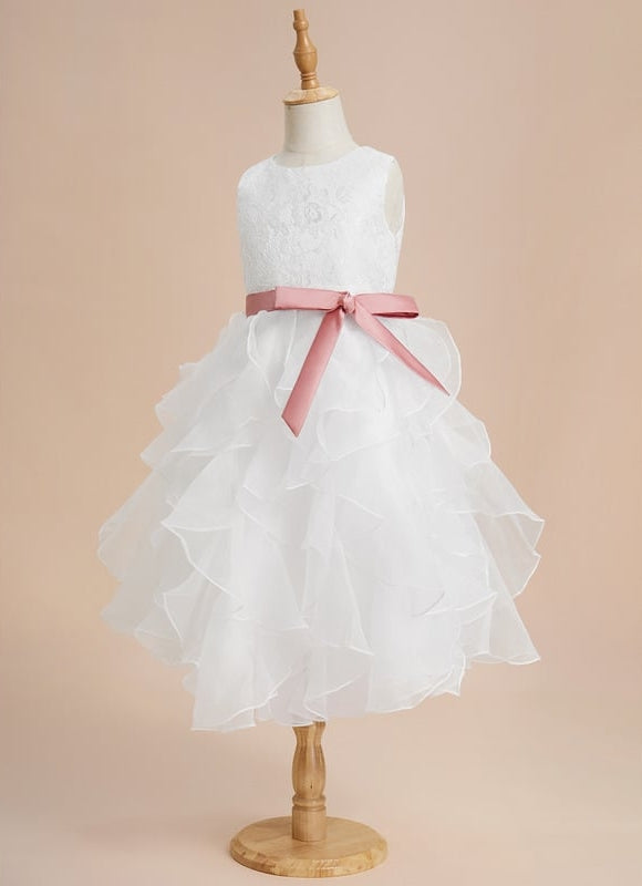 Robe De Princesse Blanche Volants - gallery 3