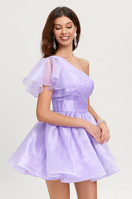 Robe De Princesse Lilas Asymétrique - gallery 3