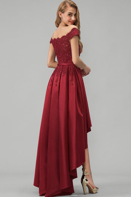 Robe De Princesse Asymétrique Satinée - gallery 3