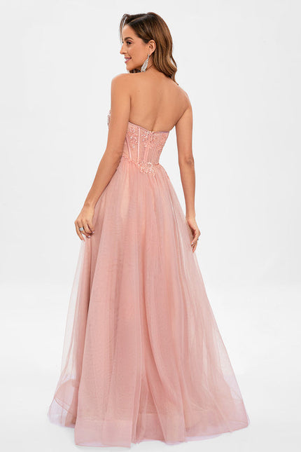 Robe De Princesse Tulle Rose Délicate - gallery 1