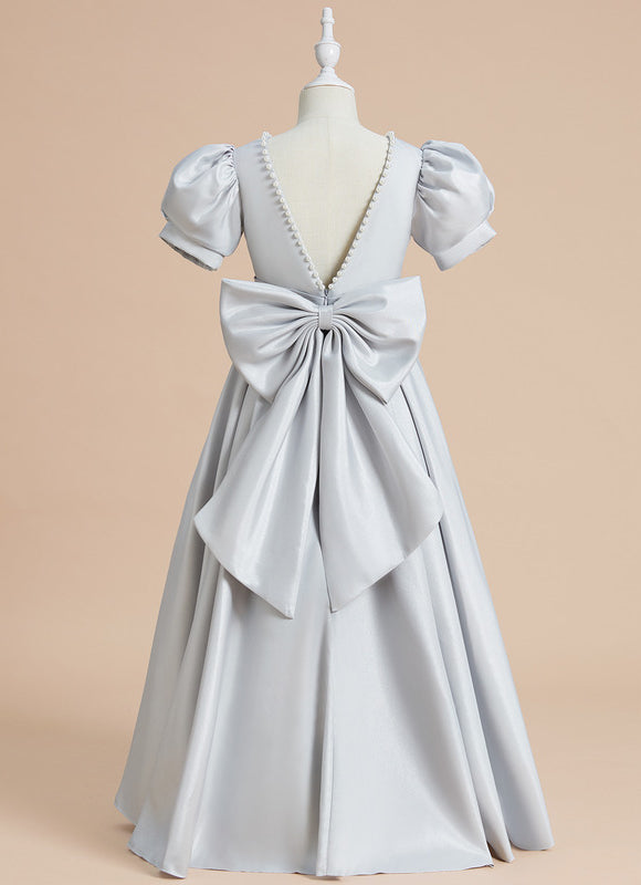 Robe De Princesse Satinée Grise