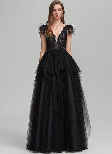 Robe De Princesse Noire Volumineuse