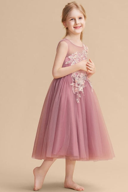 Robe De Princesse Tulle Rose Ornée - gallery 6