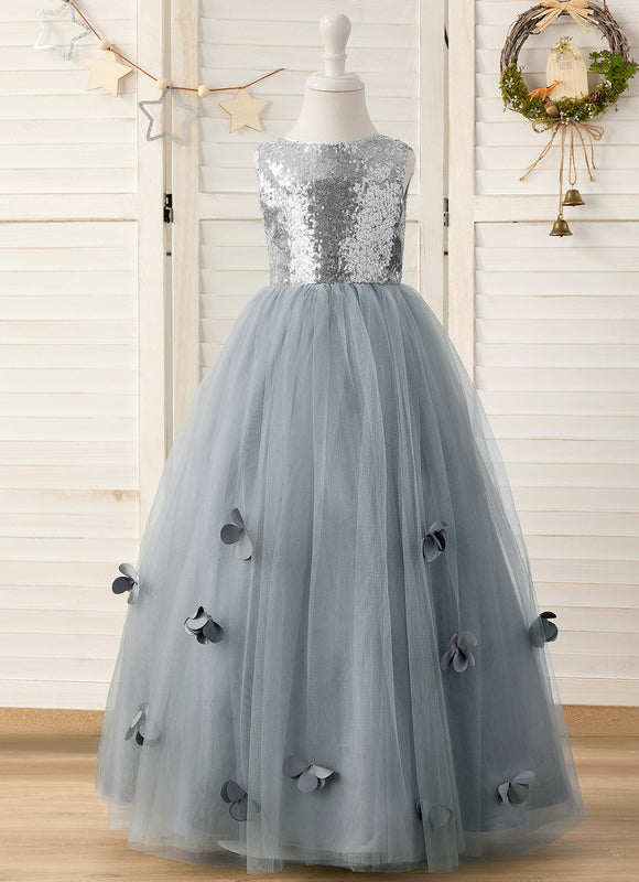 Robe De Princesse Tulle Gris Argenté - gallery 4