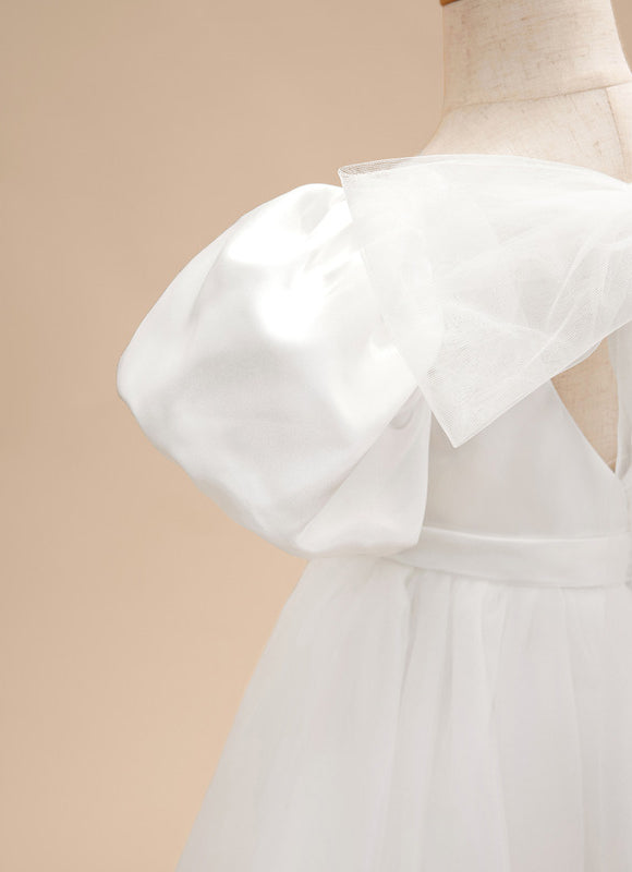 Robe De Princesse Satin Blanc Nuptiale - gallery 8