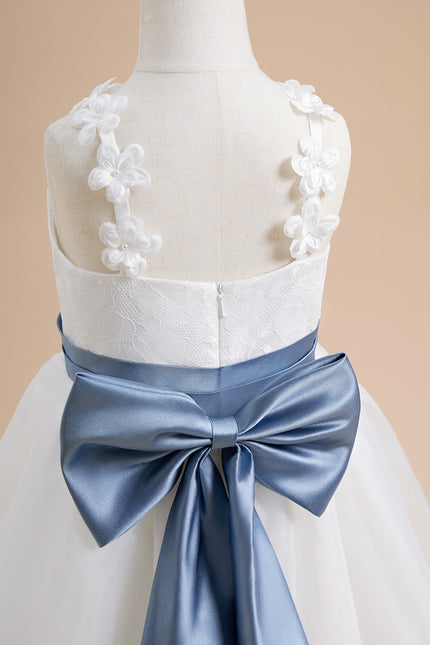 Robe De Princesse Enfant Floral Satinée - gallery 1