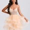 Robe De Princesse Tulle Pailletée Saumon