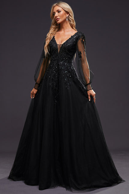Robe De Princesse Noir Scintillant - gallery 8