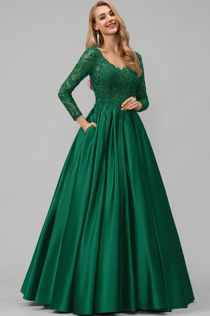 Robe De Princesse Satin Verte