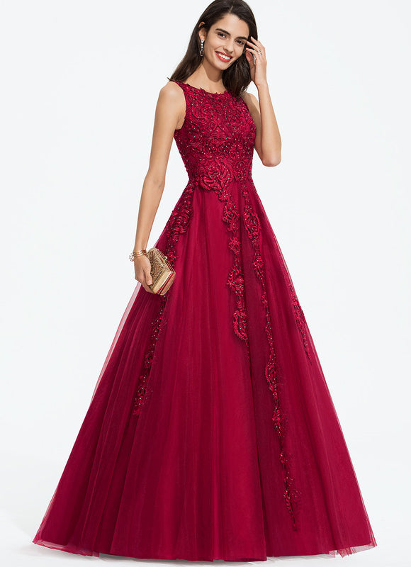 Robe De Princesse Bordeaux Ornée - gallery 4