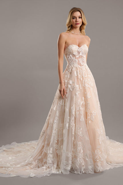 Robe De Princesse Nuancée Florale - gallery 2