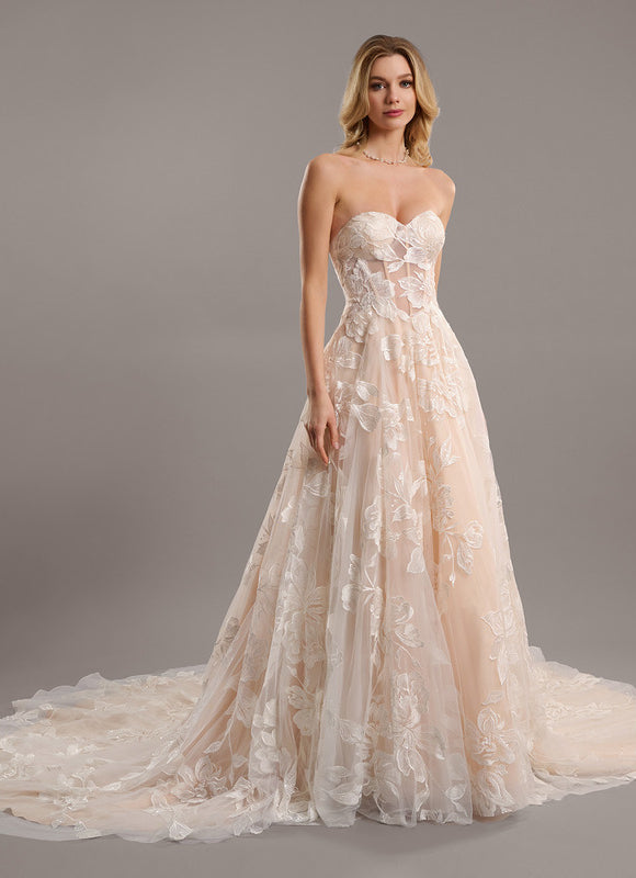 Robe De Princesse Nuancée Florale - gallery 2