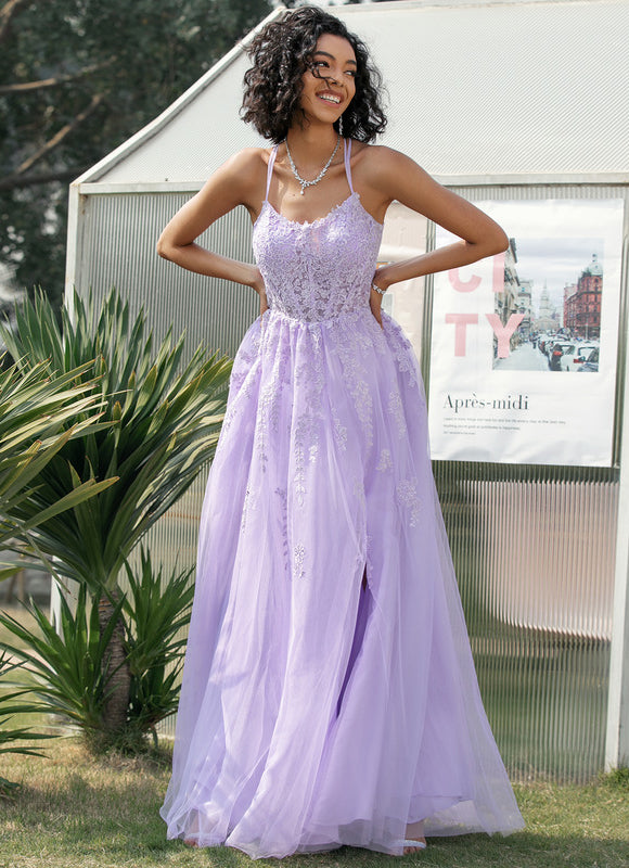 Robe De Princesse Violette Délicate - gallery 2