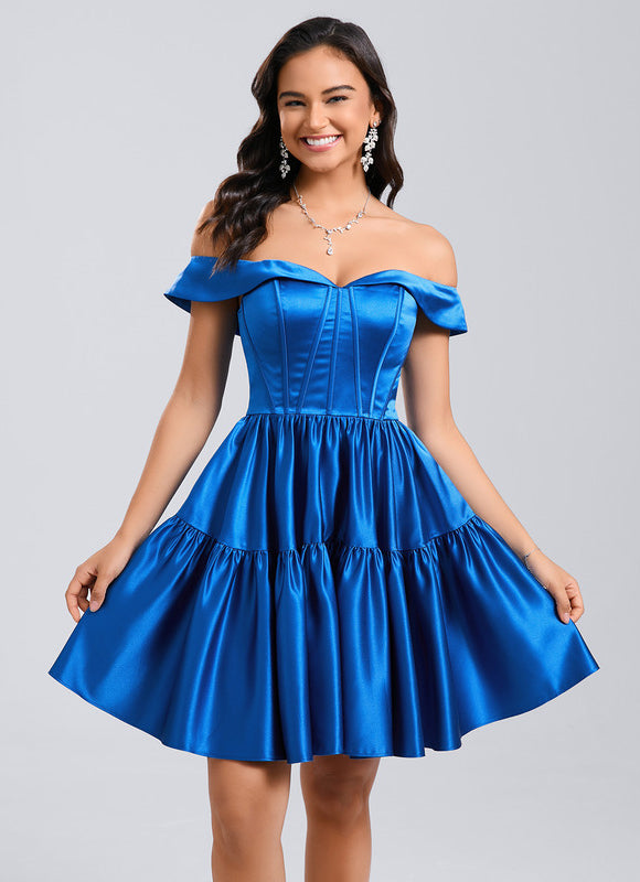 Robe De Princesse Satin Flamboyant - gallery 1