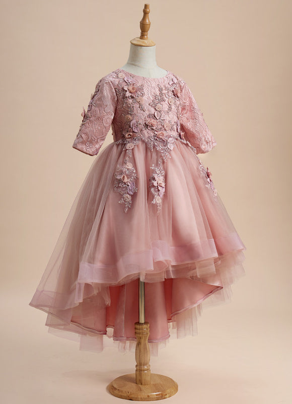 Robe De Princesse Fleurie Rose