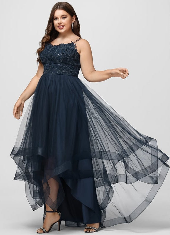 Robe De Princesse Asymétrique Marine - gallery 5