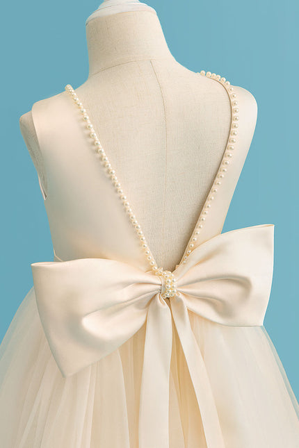 Robe De Princesse Cérémonie Enfant Satinée - gallery 1