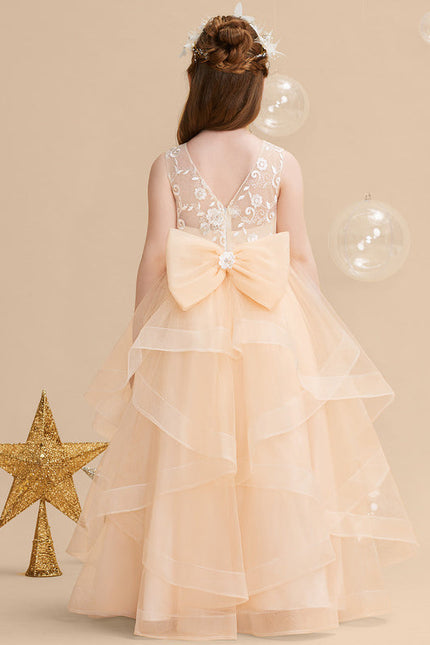 Robe De Princesse Tulle Pêche Douce - gallery 9