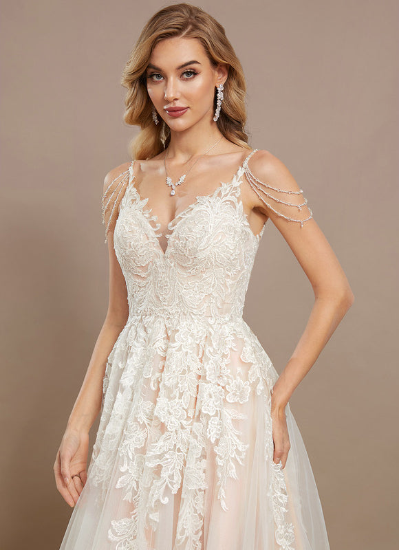 Robe De Princesse En Tulle Brodé - gallery 3